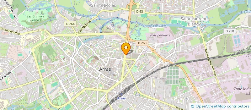 localisation de l'entreprise O2 ARRAS à ARRAS
