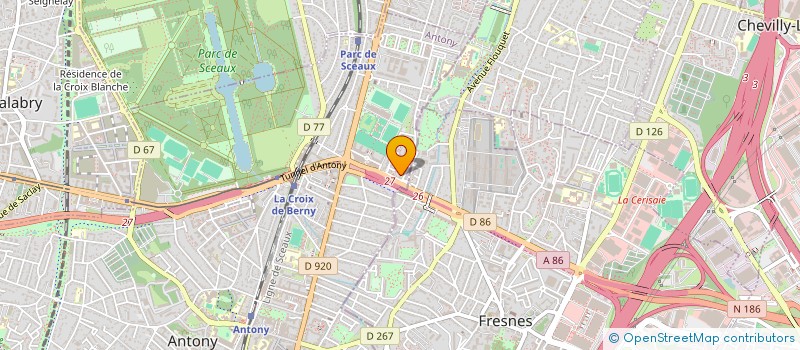 localisation de l'entreprise O2 BOURG-LA-REINE à ANTONY