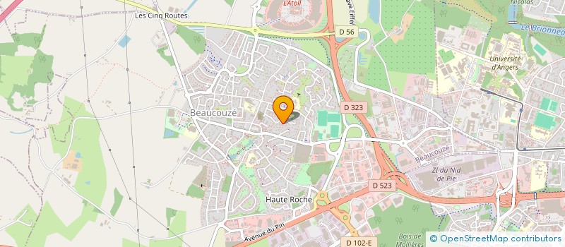 localisation de l'entreprise O2 FIT' à BEAUCOUZE