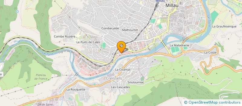 localisation de l'entreprise O2 INVESTISSEMENTS  MILLAU