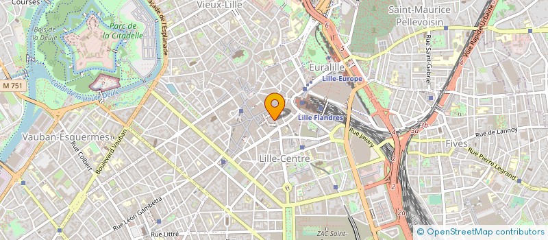 localisation de l'entreprise O2 LILLE CENTRE à LILLE