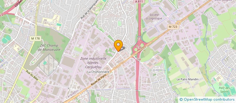 localisation de l'entreprise O2A  CARQUEFOU