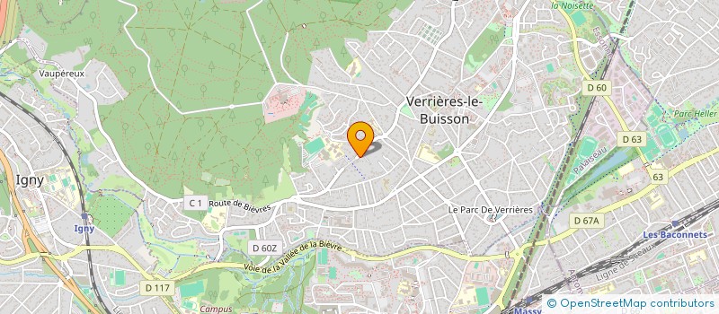 localisation de l'entreprise O2A FINANCIERE  VERRIERES-LE-BUISSON