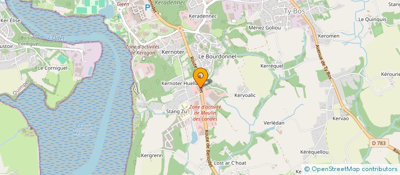 localisation de l'entreprise O2CRISTAL à QUIMPER