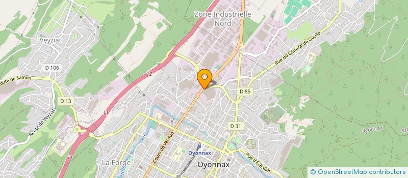 localisation de l'entreprise O2E  OYONNAX