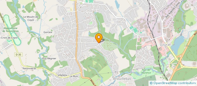localisation de l'entreprise O2F à COUZEIX