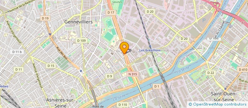 localisation de l'entreprise O2I INGENIERIE à GENNEVILLIERS