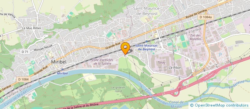 localisation de l'entreprise O2V IMMO à MIRIBEL