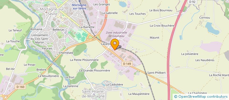 localisation de l'entreprise O3A  MORTAGNE-SUR-SEVRE