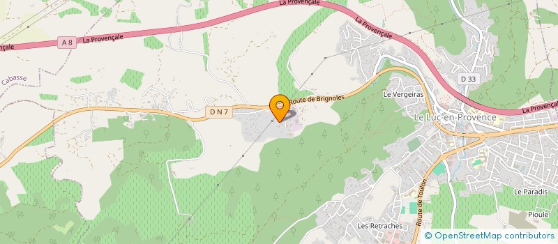 localisation de l'entreprise O3T  LE LUC