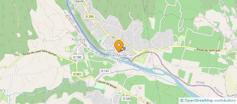 localisation de l'entreprise O7 CAFE à SAINT-MARTIN-D'ARDECHE