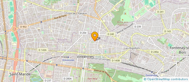 localisation de l'entreprise OA CONSULTING à VINCENNES