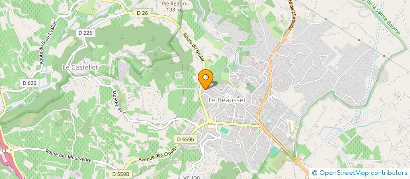 localisation de l'entreprise OA SERVICES à LE BEAUSSET