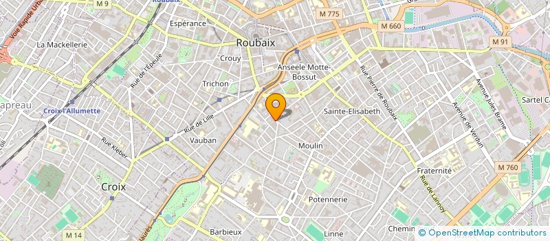 localisation de l'entreprise OAB  ROUBAIX