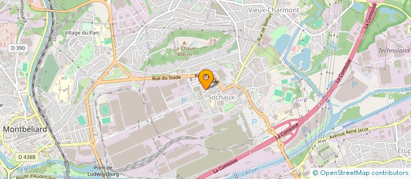 localisation de l'entreprise OASIS COIFFURE  SOCHAUX