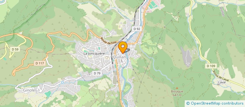 localisation de l'entreprise OASIS D'IRIS à QUILLAN