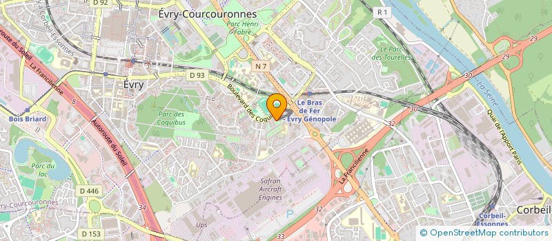 localisation de l'entreprise OAT EXPRESS  EVRY-COURCOURONNES