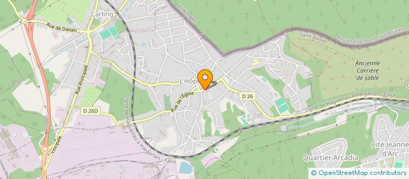 localisation de l'entreprise OB AUTO PNEUS  L'HOPITAL