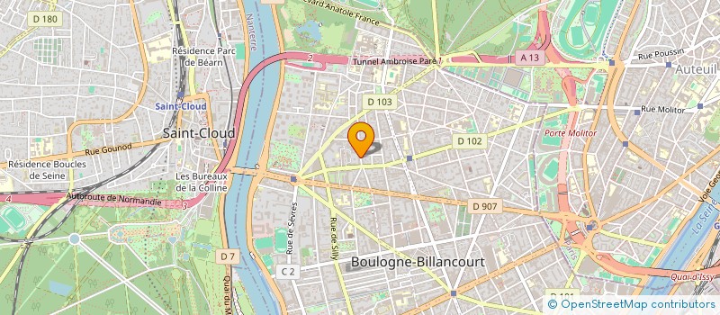 localisation de l'entreprise OB CONSEIL  BOULOGNE-BILLANCOURT