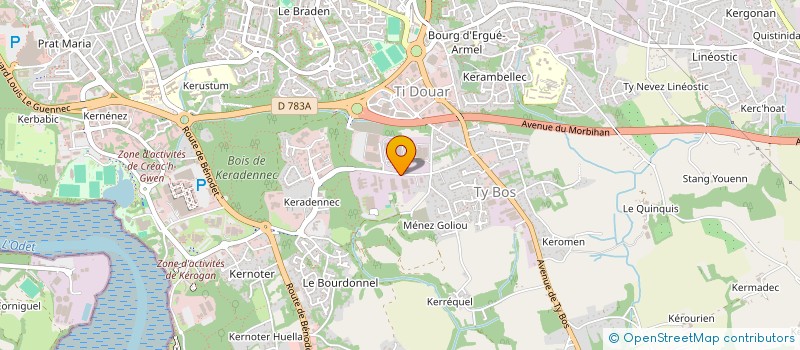 localisation de l'entreprise OB EGA à QUIMPER