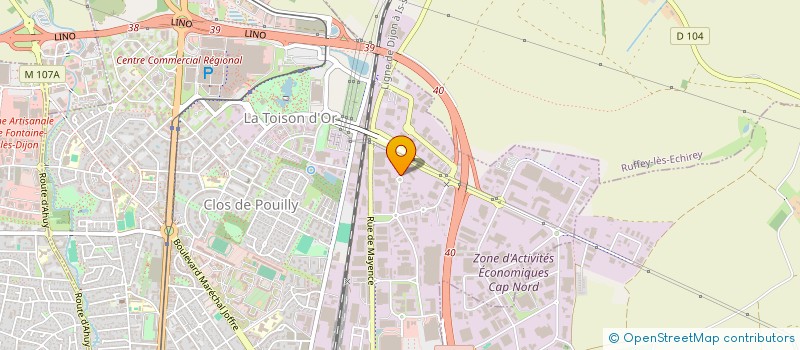 localisation de l'entreprise OB ENER RHONE-ALPES à DIJON