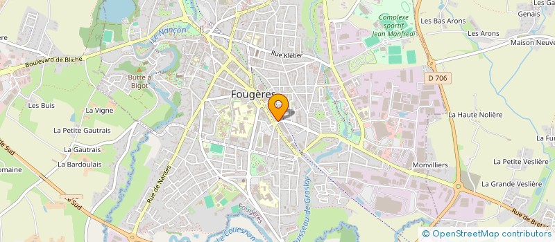 localisation de l'entreprise OB FOUGERES  FOUGERES