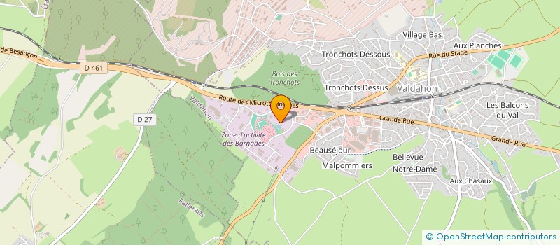 localisation de l'entreprise OB MOTORS  VALDAHON