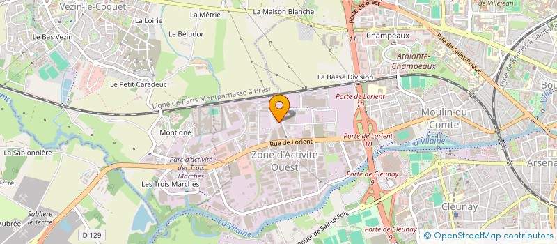 localisation de l'entreprise OB SAINT MEEN  RENNES