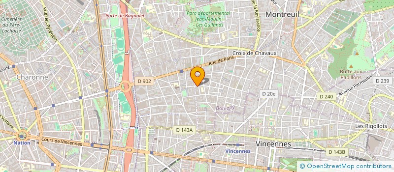 localisation de l'entreprise OB TRANSPORT à MONTREUIL