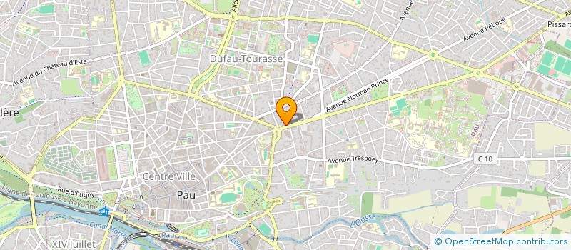 localisation de l'entreprise OB2 RESTAURATION à PAU