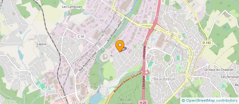 localisation de l'entreprise OBA à LIMOGES