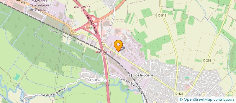 localisation de l'entreprise OBA  BRUMATH