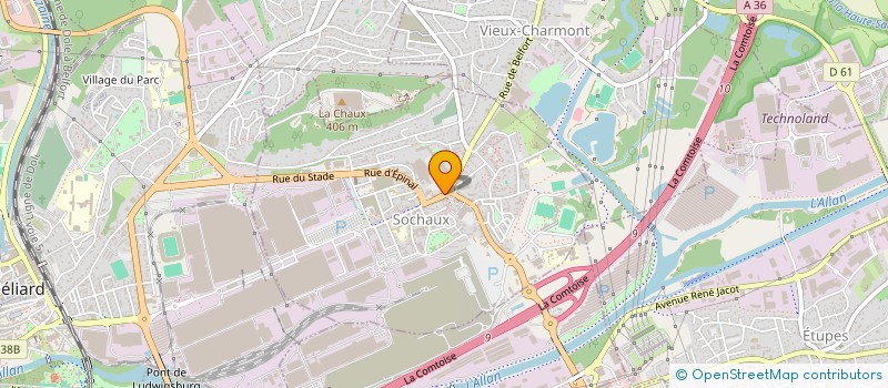 localisation de l'entreprise OBA KEBAB  SOCHAUX