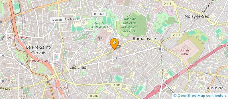 localisation de l'entreprise OBAH GESTION à LES LILAS