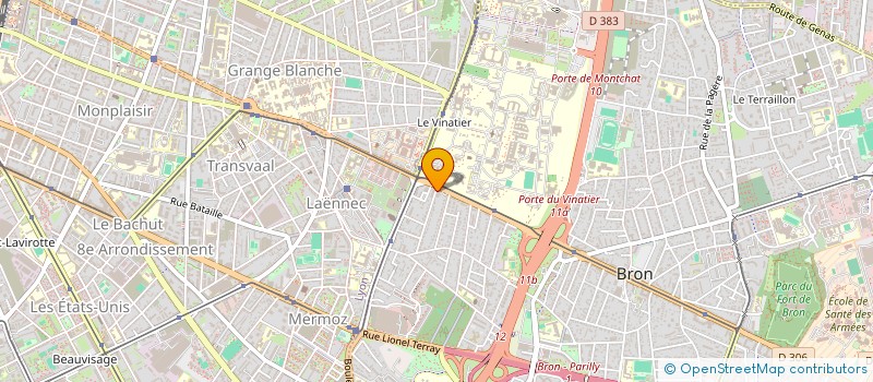 localisation de l'entreprise OBAT à BRON