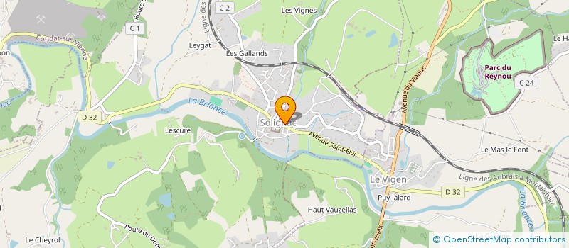 localisation de l'entreprise OBC MARINE à SOLIGNAC