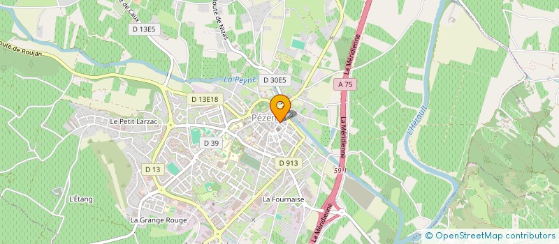 localisation de l'entreprise OBELINE  PEZENAS