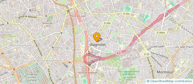 localisation de l'entreprise OBELISQUE IMPORT-EXPORT à BAGNOLET