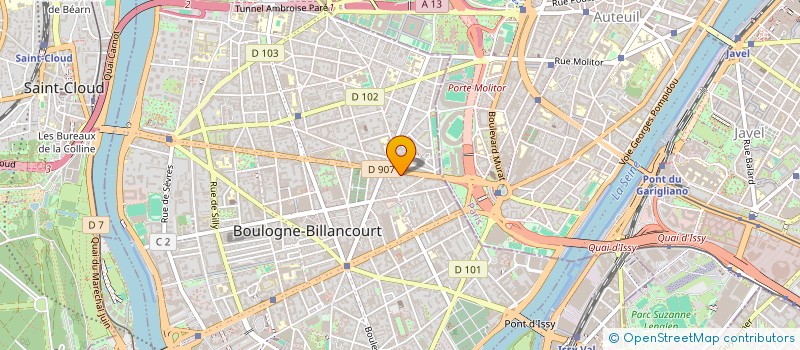 localisation de l'entreprise OBENE CONCEPT à BOULOGNE-BILLANCOURT