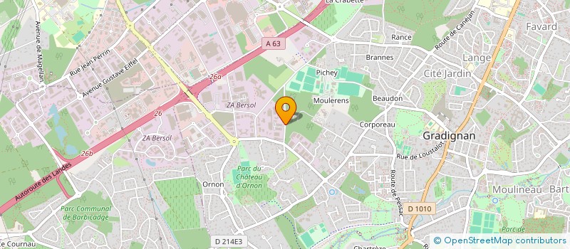 localisation de l'entreprise OBENITHE  GRADIGNAN