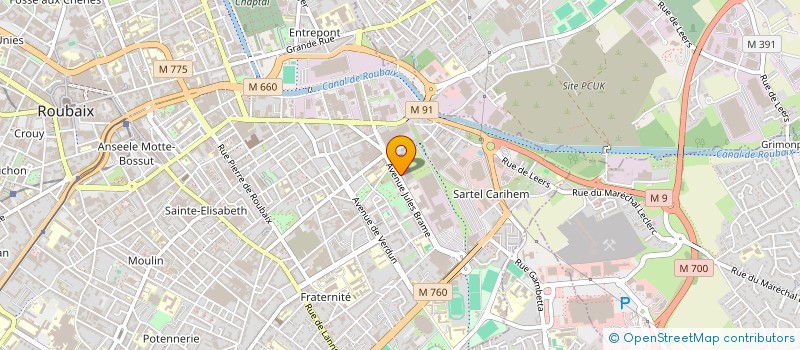 localisation de l'entreprise OBH  ROUBAIX