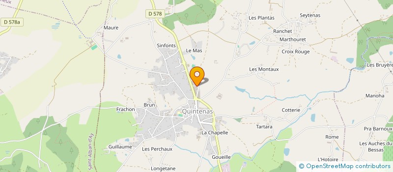localisation de l'entreprise OBIPRO à QUINTENAS