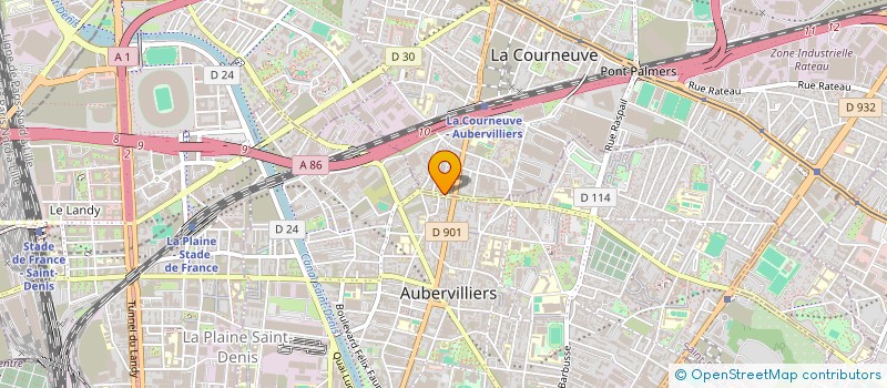 localisation de l'entreprise OBJART à LA COURNEUVE