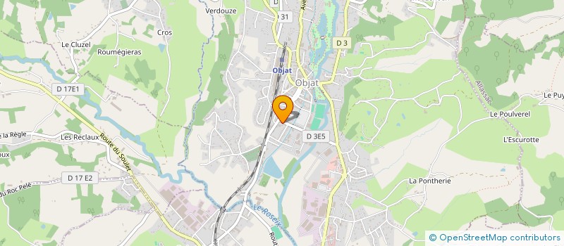 localisation de l'entreprise OBJAT CONTROLE TECHNIQUE à OBJAT