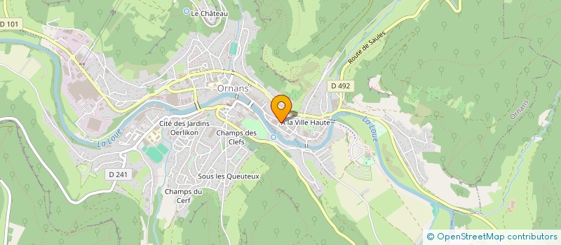 localisation de l'entreprise OBJECTIF 2010 à ORNANS