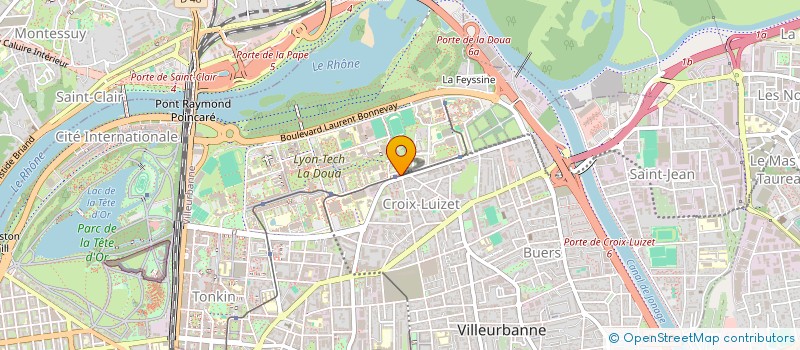 localisation de l'entreprise OBJECTIF 21  VILLEURBANNE