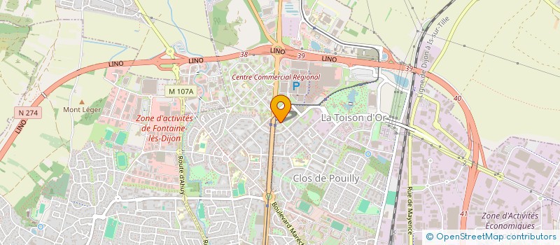 localisation de l'entreprise OBJECTIF 50 à DIJON