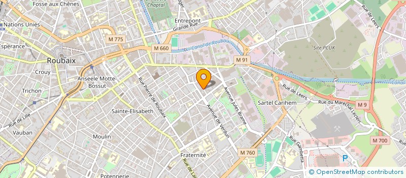 localisation de l'entreprise OBJECTIF 94  ROUBAIX