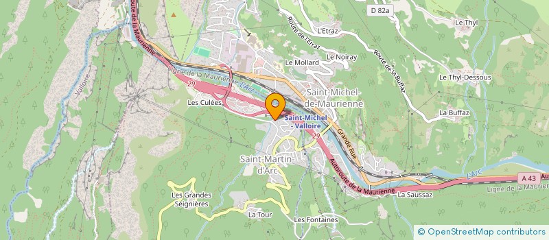 localisation de l'entreprise OBJECTIF BTP LYON-TURIN  SAINT-MARTIN-D ARC