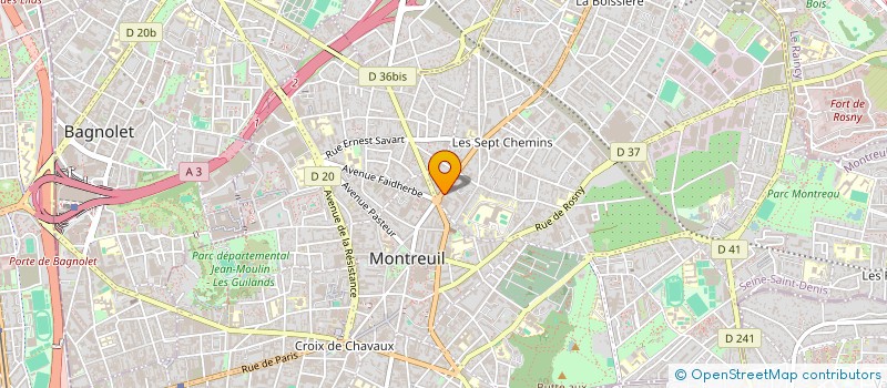 localisation de l'entreprise OBJECTIF GESTION ET INFORMATIQUE à MONTREUIL